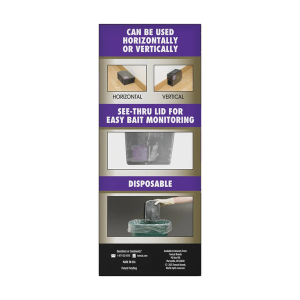 Advanced Brand Rat & Mouse Bait with Disposable Station, 1 Pre-Filled Ready-To-Use Station - 2 packs - plus 3 My Outlet Mall Resealable Storage Pouches