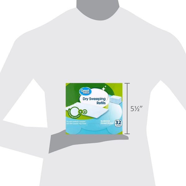Dry Sweeping Cloth Refills - 1 pack - 32 count per pack - plus 3 My Outlet Mall Resealable Storage Pouches