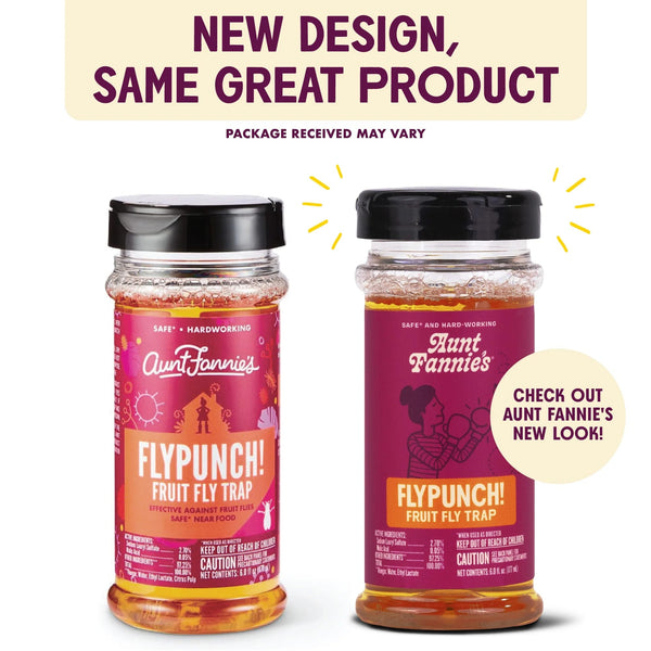 FlyPunch Fruit Fly Trap - 1 pack - 6fl oz per pack - plus 3 My Outlet Mall Resealable Storage Pouches
