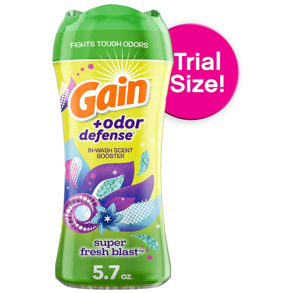 Odor Defense In-Wash Scent Booster, Super Fresh Blast Scent- 1 pack - 5.7 oz per pack - plus 3 My Outlet Mall Resealable Storage Pouches