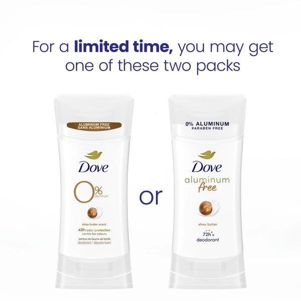Aluminum Free Deodorant for Women Shea Butter - 1 pack - 2.6 oz per pack - plus 3 My Outlet Mall Resealable Storage Pouches