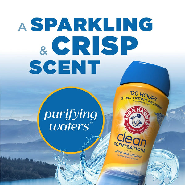Clean Scentsations In-Wash Scent Booster, Laundry Scent Booster Purifying Waters scent - 2 packs - 24 oz per pack - plus 3 My Outlet Mall Resealable Storage Pouches