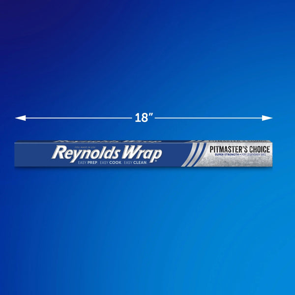 Wrap Pitmaster’s Choice Aluminum Foil, 18 Inch Width, 37.5 square feet  - 1 pack - plus 3 My Outlet Mall Resealable Storage Pouches