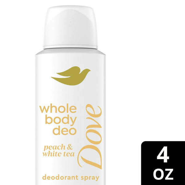 Aluminum Free Women's Whole Body Deodorant Cooling Spray Peach & White Tea - 3 packs - 4 oz per pack - plus 3 My Outlet Mall Resealable Storage Pouches