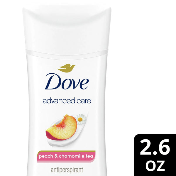 Advanced Care Antiperspirant Deodorant Stick for Women Peach & Chamomile Tea - 1 pack - 2.6 oz per pack - plus 3 My Outlet Mall Resealable Storage Pouches