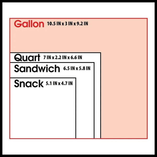 Fresh Seal Slider Zipper Bags, Gallon Storage - 2 packs - 60 Count per pack - plus 3 My Outlet Mall Resealable Storage Pouches