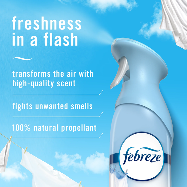 Air Freshener Spray, Odor-Fighting Room Spray, Linen & Sky- 1 pack - 2 count per pack - plus 3 My Outlet Mall Resealable Storage Pouches