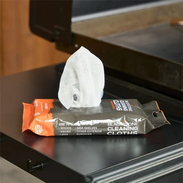 Griddle Cleaning Cloths (Pre-Moistened) - 2 packs - 40 Count per pack - plus 3 My Outlet Mall Resealable Storage Pouches