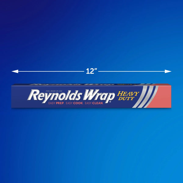 Wrap Heavy Duty Aluminum Foil Roll, 12 inches Wide, 100 Sq. Ft. - 1 pack - plus 3 My Outlet Mall Resealable Storage Pouches