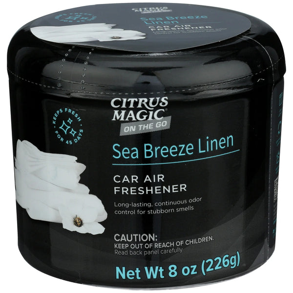 On the Go Solid Air Freshener for Auto, Sea Breeze Linen - 1 pack - 8 oz per pack - plus 3 My Outlet Mall Resealable Storage Pouches