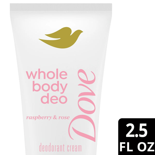 Aluminum Free Whole Body Deodorant pH Balancing Cream Raspberry & Rose - 2 packs - 2.5 oz per pack - plus 3 My Outlet Mall Resealable Storage Pouches