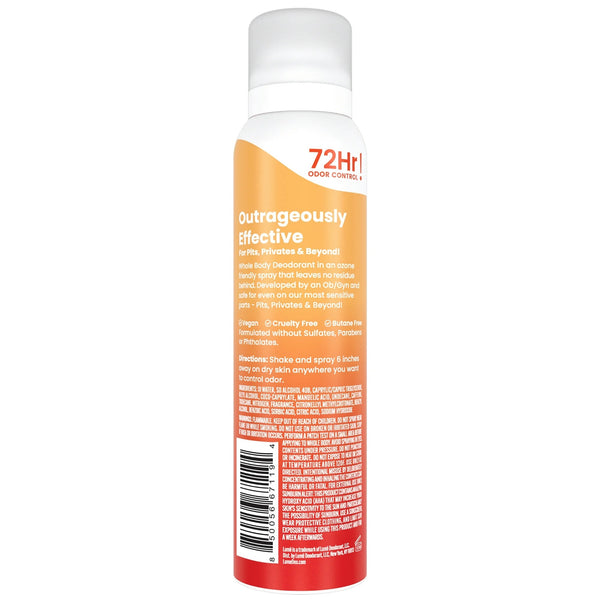 Whole Body Deodorant for Women, Spray Deodorant, Aluminum Free, Clean Tangerine - 1 pack - 3.6 oz per pack - plus 3 My Outlet Mall Resealable Storage Pouches
