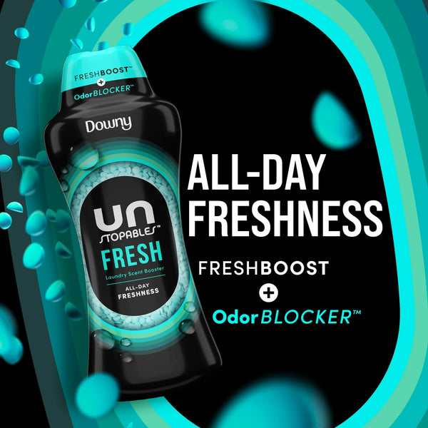 Unstopables Laundry Scent Booster Beads, Fresh Scent - 2 packs - 5.7 oz per pack plus 3 My Outlet Mall Resealable Storage Pouches