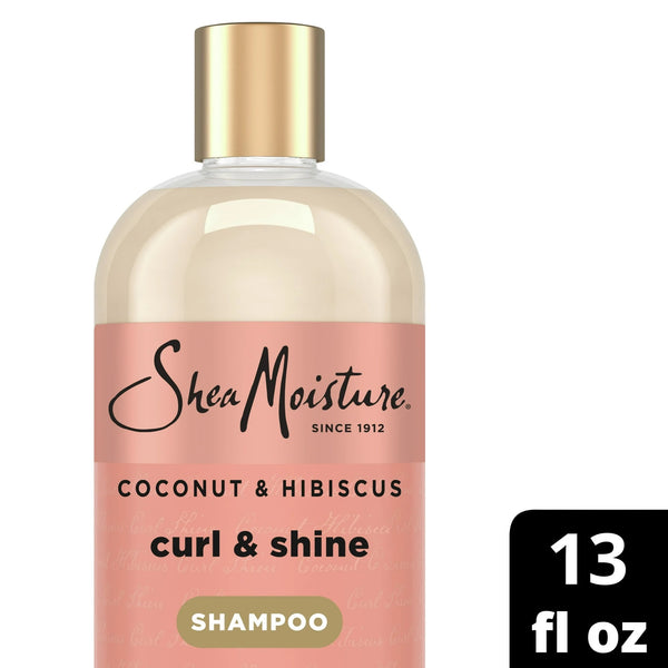 Curl & Shine Shampoo Coconut & Hibiscus for Curly Hair Paraben Free - 2 packs - 13 oz per pack - plus 3 My Outlet Mall Resealable Storage Pouches