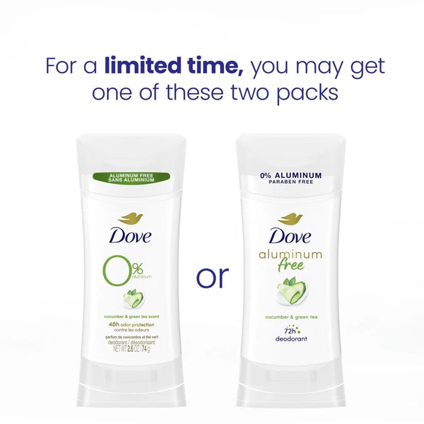 Aluminum Free Deodorant for Women Cucumber and Green Tea - 2 packs - 2.6 oz per pack - plus 3 My Outlet Mall Resealable Storage Pouches