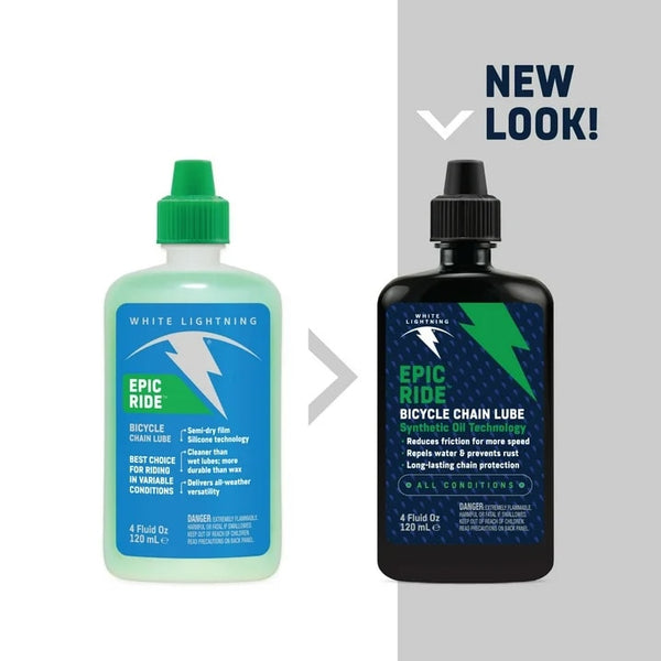 Epic Ride All-Weather Bicycle Chain Lube - 1 pack - 2 oz per pack - plus 3 My Outlet Mall Resealable Storage Pouches