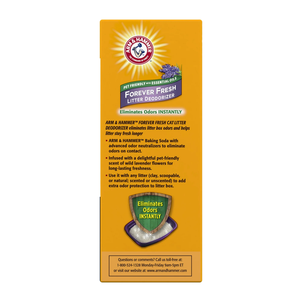 Forever Fresh Cat Litter Deodorizer, Pet-Friendly Lavender Scent -  2 packs - 33 oz per pack - plus 3 My Outlet Mall Resealable Storage Pouches