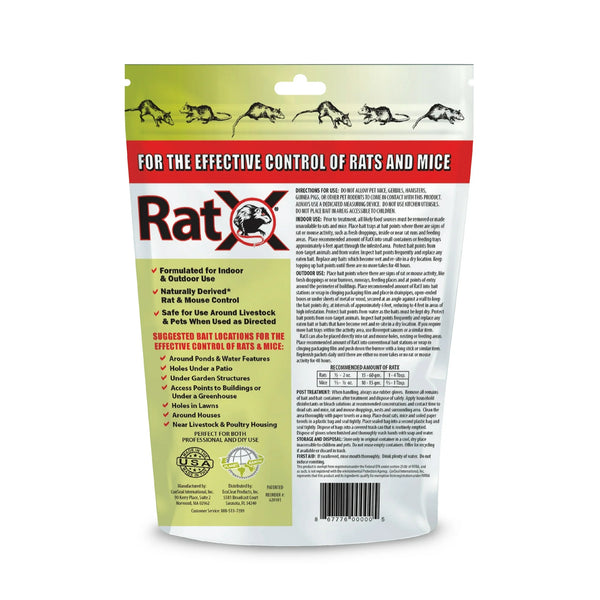 Rodent Control Pellets, Rat and Mouse Killer - 1 pack - 8 oz per pack - plus 3 My Outlet Mall Resealable Storage Pouches