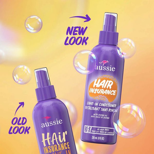 Hair Insurance, Leave-in Conditioner for All Hair Types - 1 pack - 8Fl oz per pack - plus 3 My Outlet Mall Resealable Storage Pouches