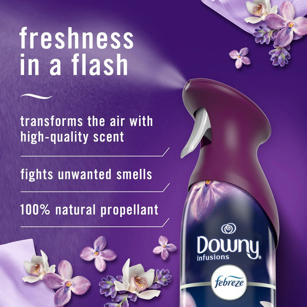 Air Freshener Spray, Odor-Fighting Room Spray, Downy Calm - 1 pack - 8.8 oz per pack - plus 3 My Outlet Mall Resealable Storage Pouches