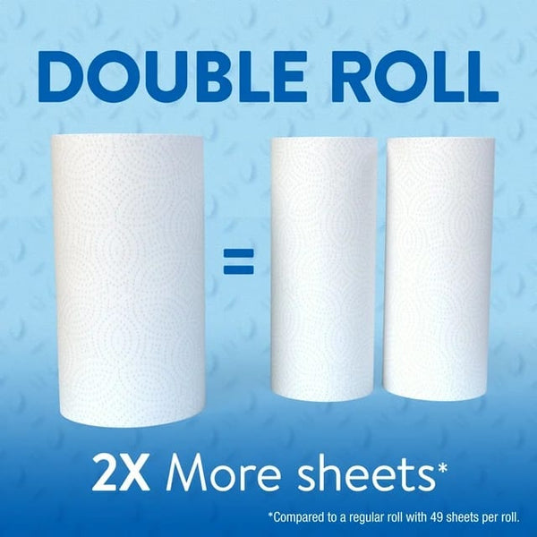 Everyday Strong Paper Towels, Split Sheets, 2 Double Rolls, Compare to Sparkle - 1 pack - plus 3 My Outlet Mall Resealable Storage Pouches