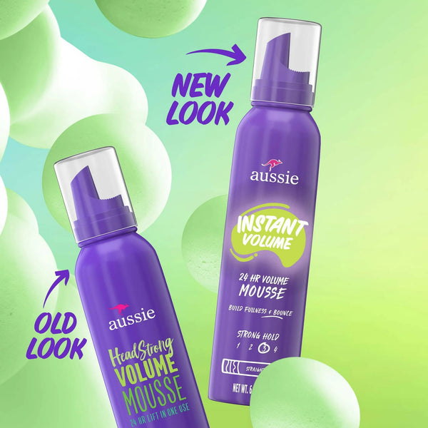 Instant Volume Mousse, 24-Hour Volume Mousse - 2 packs - 6 oz per pack - plus 3 My Outlet Mall Resealable Storage Pouches