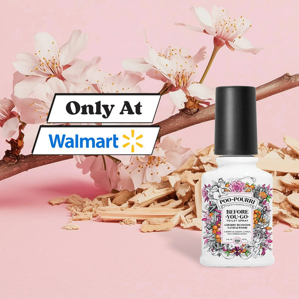 Before-You-Go Toilet Spray, Cherry Blossom Sandalwood - 2 packs - 2 oz per pack - plus 3 My Outlet Mall Resealable Storage Pouches