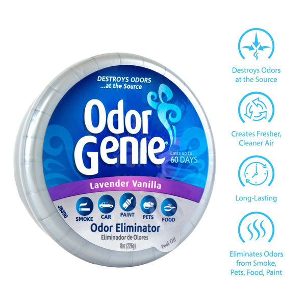 Odor Eliminator with Lavender Vanilla Fragrance - 1 pack - 8 oz per pack - plus 3 My Outlet Mall Resealable Storage Pouches