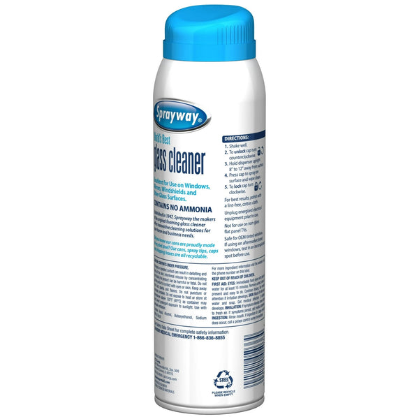 Glass Cleaner, Ammonia-Free, Streak-Free Foaming Action, Twist & Lock Cap - 2 packs - 19 Fl oz per pack - plus 3 My Outlet Mall Resealable Storage Pouches