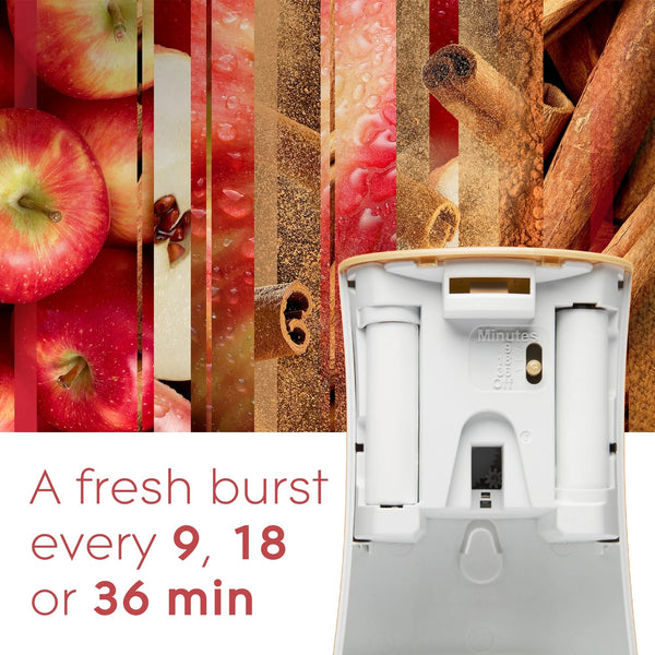 Automatic Spray Refills, Air Freshener, Autumn Spiced Apple, Fragrance Infused with Essential Oils- 1 pack - 2 count per pack - plus 3 My Outlet Mall Resealable Storage Pouches