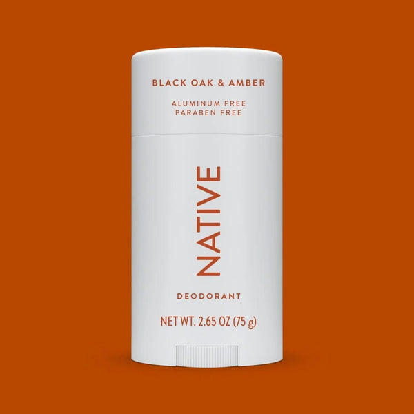Deodorant, Aluminum Free, Black Oak & Amber, for Women and Men - 2 packs - 2.65 oz per pack - plus 3 My Outlet Mall Resealable Storage Pouches