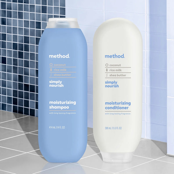 Moisturizing Shampoo, Simply Nourish - 2 packs - 14Fl oz per pack - plus 3 My Outlet Mall Resealable Storage Pouches
