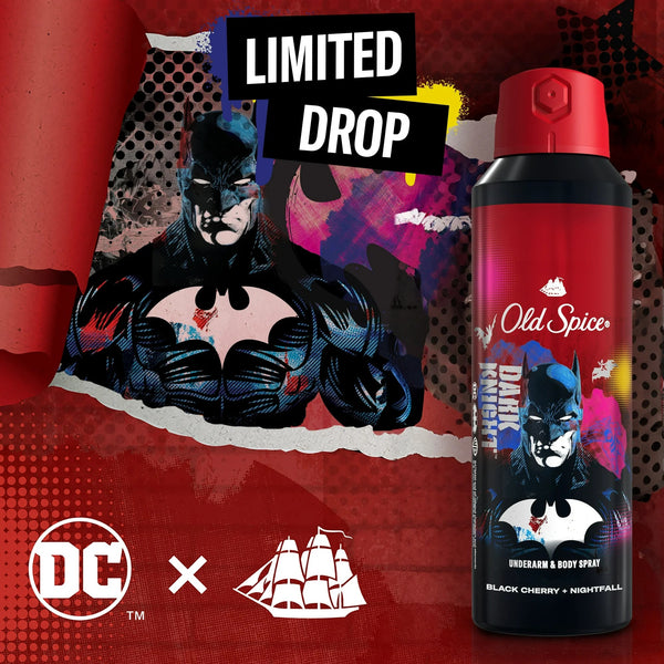 Aluminum Free Deodorant for Men, 24/7 Freshness, Body Spray, Long Lasting Odor Protection, Smell Like a Hero, Batman, Black Cherry and Nightfall Scent - 1 pack - 5.1 oz per pack - plus 3 My Outlet Mall Resealable Storage Pouches
