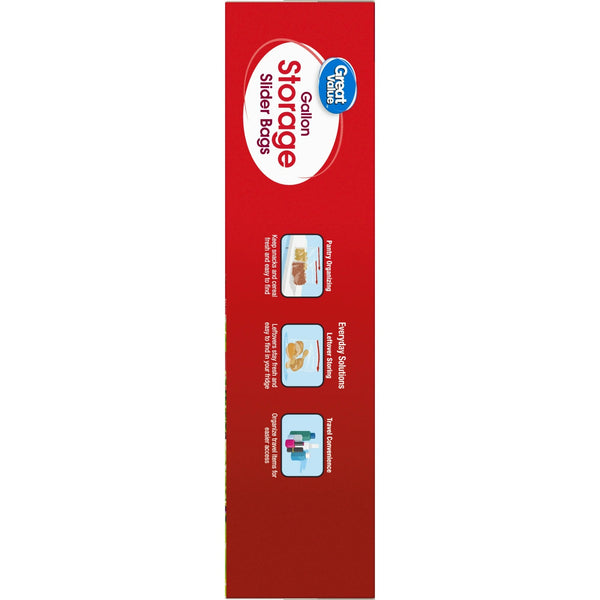 Fresh Seal Slider Zipper Bags, Gallon Storage  - 3 packs -  40 Count per pack - plus 3 My Outlet Mall Resealable Storage Pouches