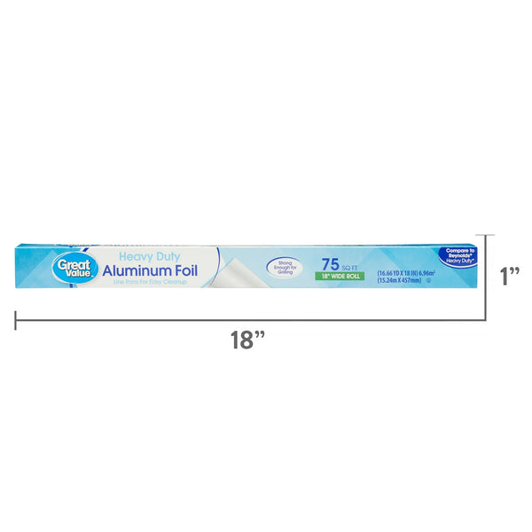 Heavy Duty Aluminum Foil - 1 pack -  75 square feet per pack - plus 3 My Outlet Mall Resealable Storage Pouches