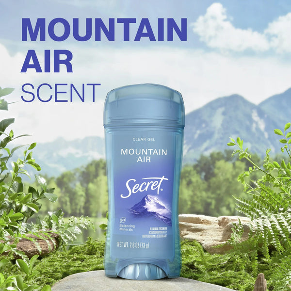Fresh Clear Gel Antiperspirant Deodorant for Women, Mountain Air Scent - 1 pack - 2.6 oz per pack - plus 3 My Outlet Mall Resealable Storage Pouches
