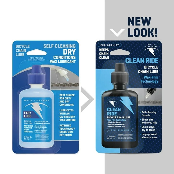 Clean Ride Self-Cleaning Bicycle Chain Lubricant - 1 pack - 2 oz per pack - plus 3 My Outlet Mall Resealable Storage Pouches