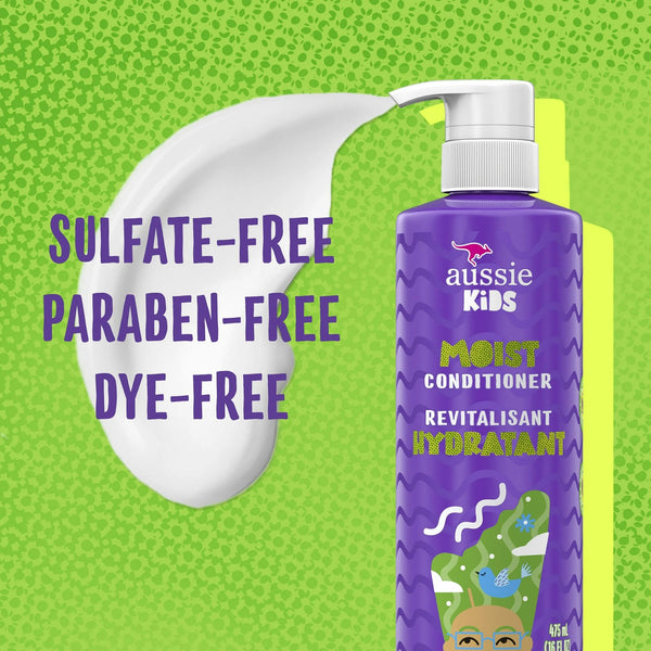Kids Conditioner, Moisturizes All Hair Types, Sulfate Free - 1 packs - 16Fl oz per pack - plus 3 My Outlet Mall Resealable Storage Pouches