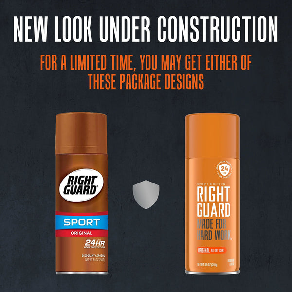 Sport Deodorant Spray for Men, Aluminum-Free, Original Scent - 3 packs - 8.5 oz per pack - plus 3 My Outlet Mall Resealable Storage Pouches