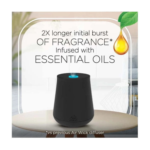 Essential Mist Starter Kit (Diffuser + Refill), Lavender and Almond Blossom, Essential Oils - 2 packs - plus 3 My Outlet Mall Resealable Storage Pouches