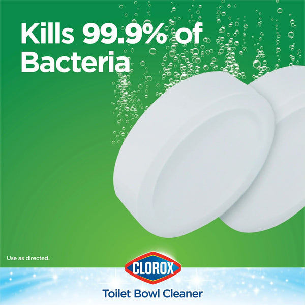 Bleach Automatic Toilet Bowl Cleaner Tablets - 1 pack -  4 count per pack - plus 3 My Outlet Mall Resealable Storage Pouches