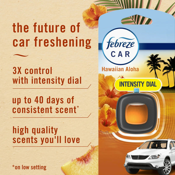 Car Air Freshener, Odor-Fighting Car Vent Clip, Hawaiian Aloha, 2 Count - 1 pack - plus 3 My Outlet Mall Resealable Storage Pouches