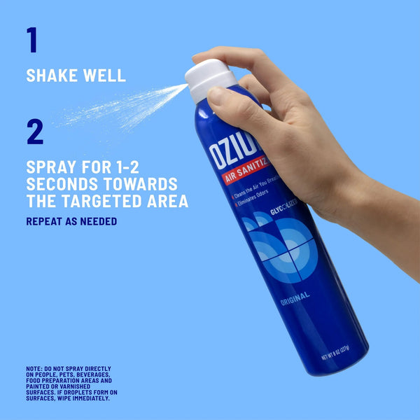 Air Sanitizer Spray, Original Scent, Cleans Air, Eliminates Odors & Freshens - 1 pack - 8 oz per pack - plus 3 My Outlet Mall Resealable Storage Pouches