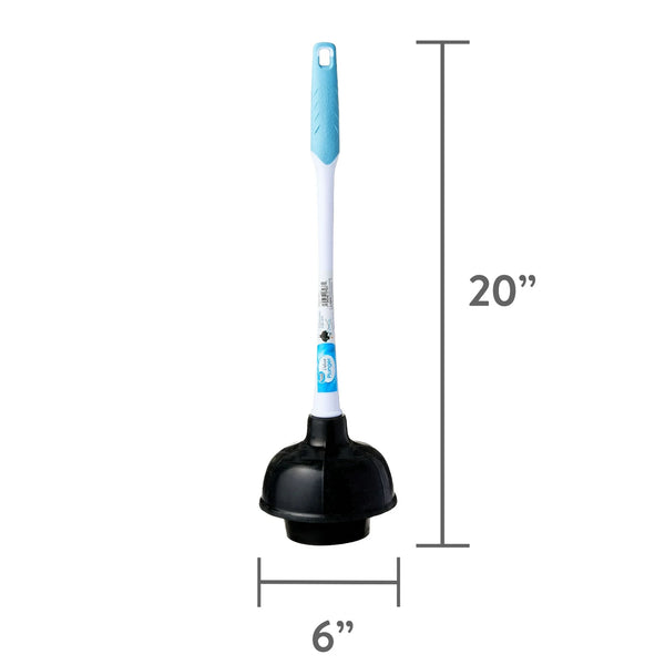 Deluxe Toilet Plunger with 16-in Ergonomic Plastic Handle - 2 packs - plus 3 My Outlet Mall Resealable Storage Pouches