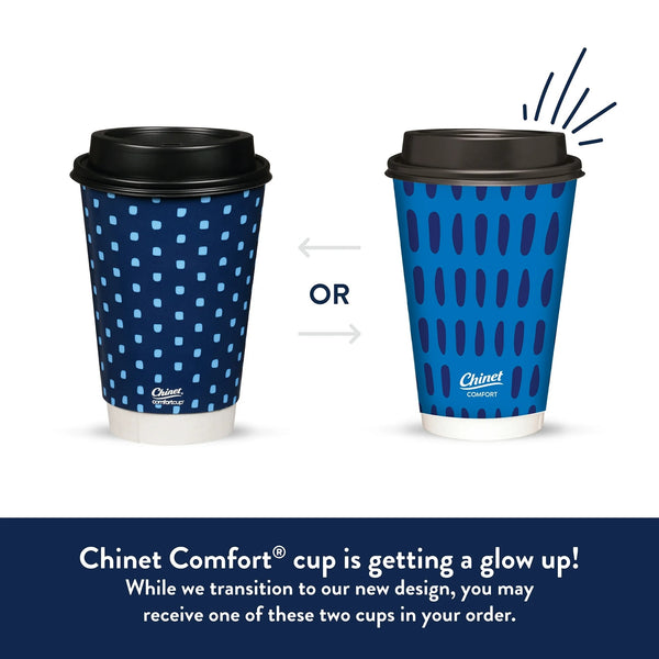 Comfort Premium Disposable Paper Hot Cups with Lids, 16 oz - 2 packs - 20 Count per pack - plus 3 My Outlet Mall Resealable Storage Pouches