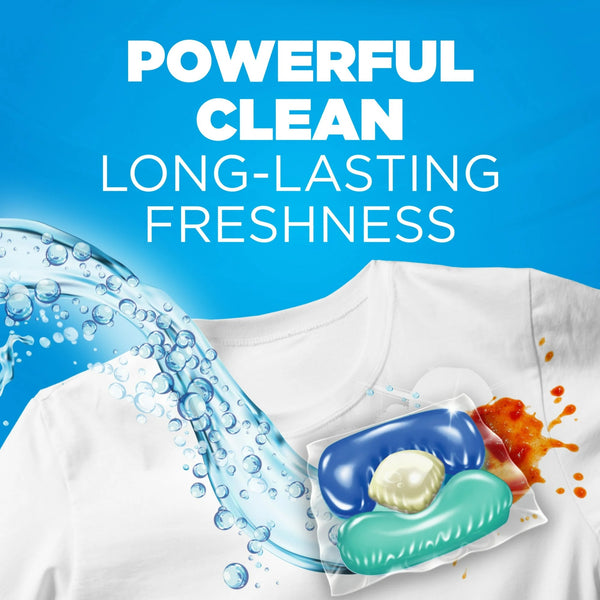 Clean Burst 5-in-1 Laundry Detergent Power Paks, Powerfully Clean, Clean Burst Scent - 2 packs - 42 Count - plus 3 My Outlet Mall Resealable Storage Pouches