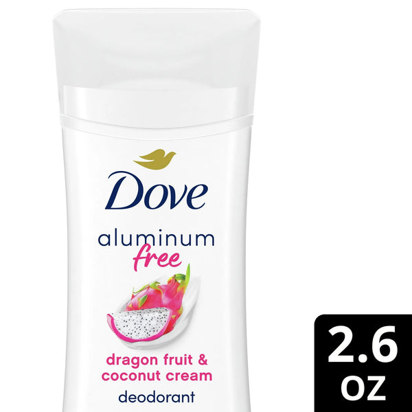 Aluminum Free Deodorants Stick for Women Dragon Fruit & Coconut Cream - 1 pack - 2.6 oz per pack - plus 3 My Outlet Mall Resealable Storage Pouches