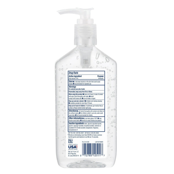 Advanced Hand Sanitizer with Pump, Alcohol & Moisturizers, Original Fresh Scent - 1 pack - 12 fl oz per pack - plus 3 My Outlet Mall Resealable Storage Pouches
