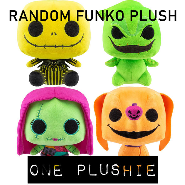 Funko Plushies Nightmare Before Christmas Blacklights Collectible Plush (One Random) Neon Plushies and 2 My Outlet Mall Stickers