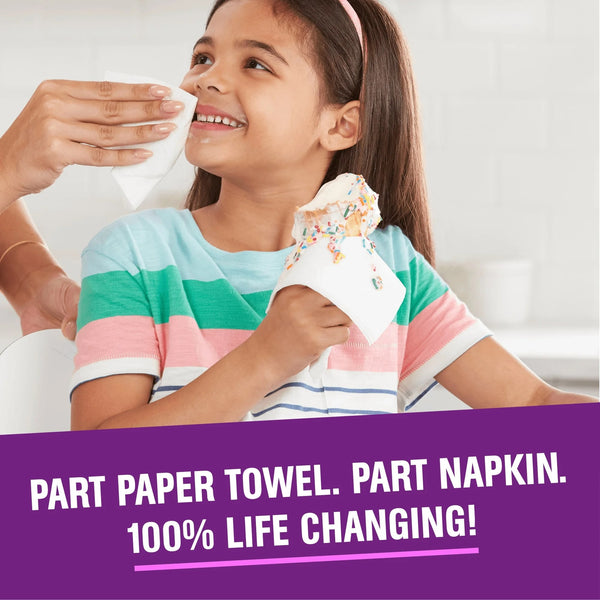Extra Absorbent Paper Napkins, White, Soft and Strong Disposable Napkins - 2 packs - 80 Count per pack - plus 3 My Outlet Mall Resealable Storage Pouches